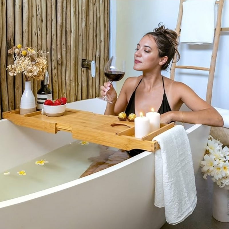 Luxe Bamboo Bath Caddy